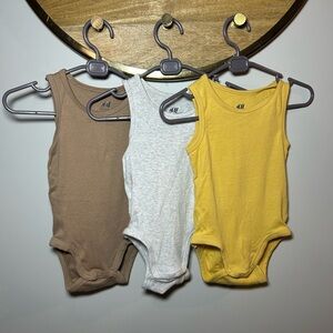 H&M Kids Bodysuits - Yellow, Gray, and Brown